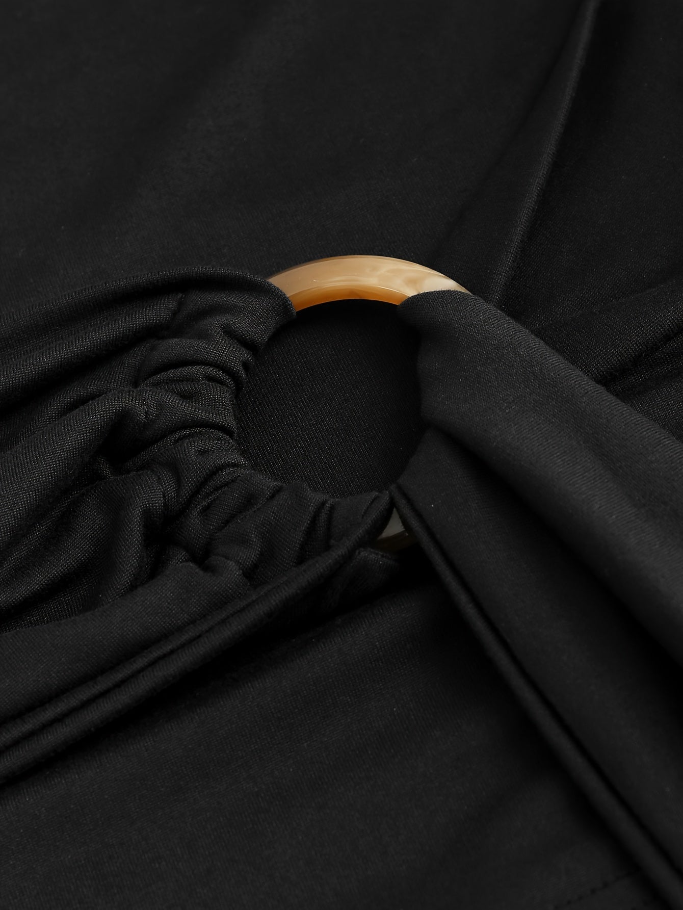 Isa | Elegant top with a waterfall neckline and decorative ruffles