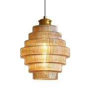 Vindan - Vintage Tiered Glass Hanging Lamp