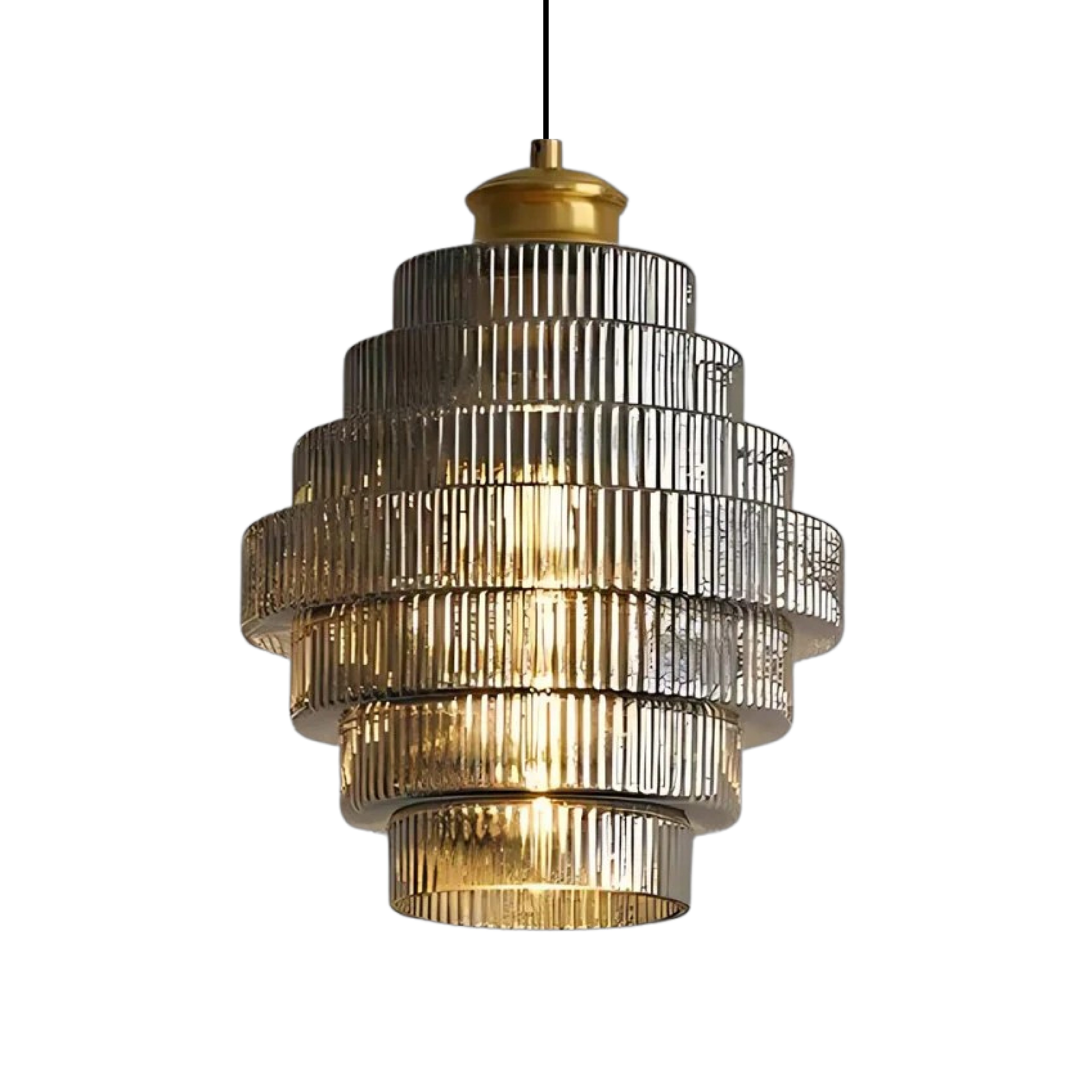 Vindan - Vintage Tiered Glass Hanging Lamp