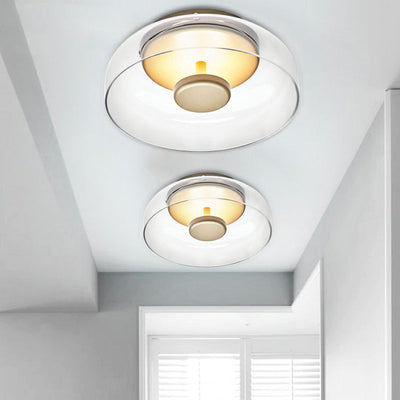 LED recessed ceiling light Bowl, modern glass recessed lamp holder