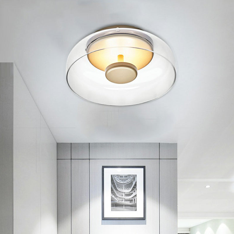 LED recessed ceiling light Bowl, modern glass recessed lamp holder
