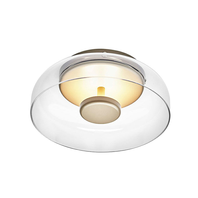 LED recessed ceiling light Bowl, modern glass recessed lamp holder