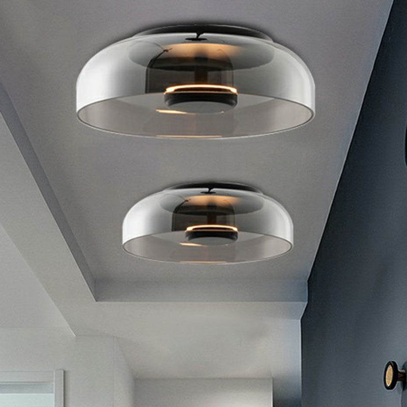LED recessed ceiling light Bowl, modern glass recessed lamp holder