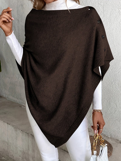 Eva | Plain knitted cape