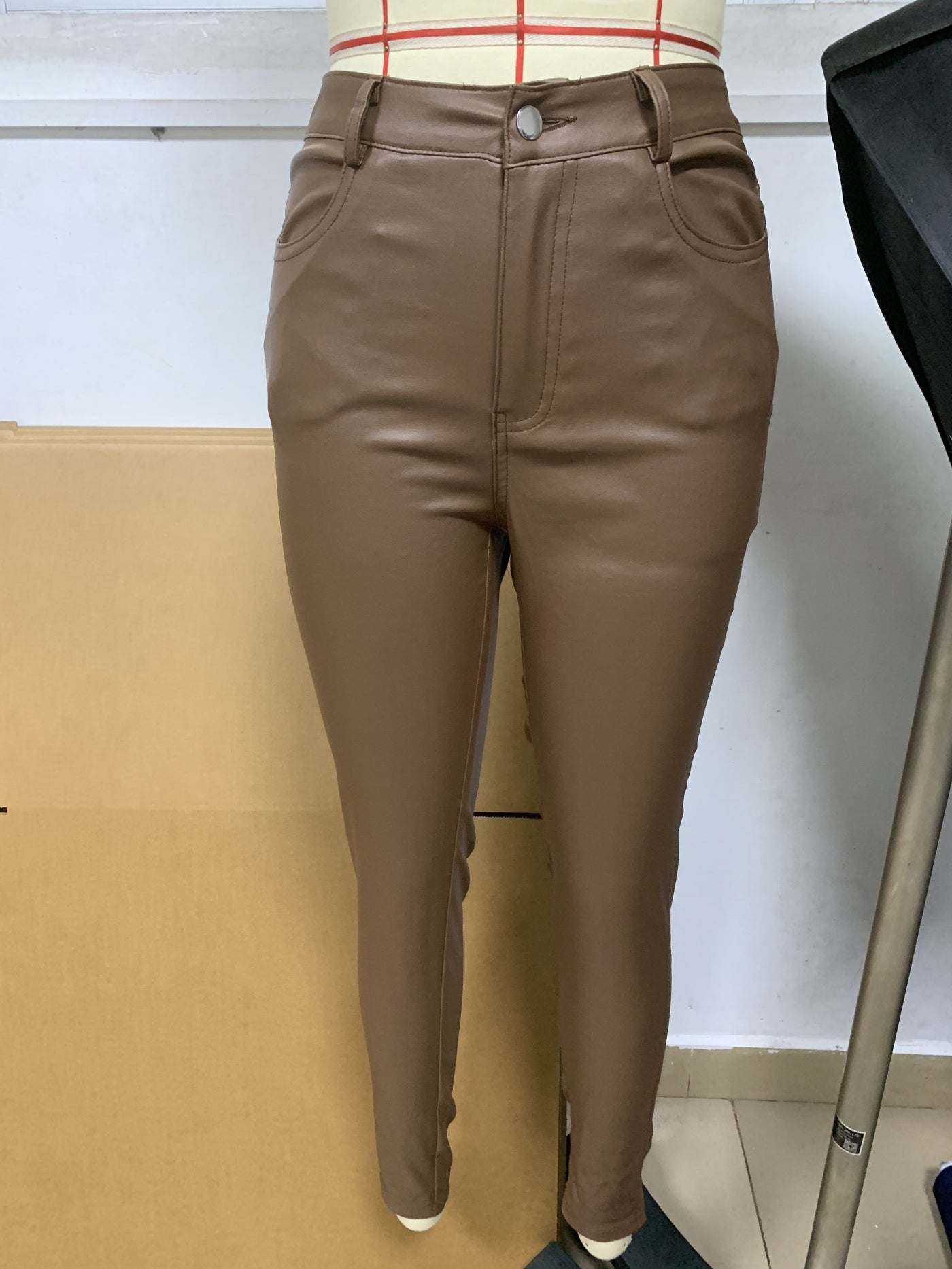 Femke | Gecoate skinny jeans met hoge taille