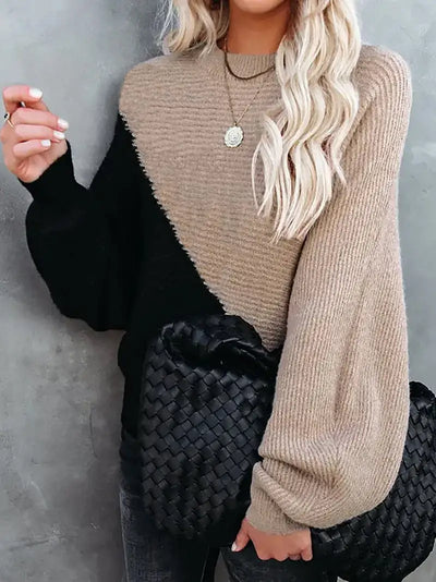 Livia | Two-Tone Knitted Sweater
