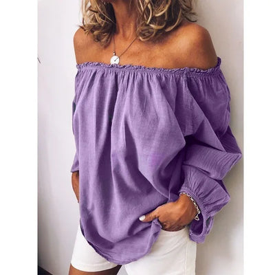 Kylie | Off-the-Shoulder Blouse with Elegant Balloon Sleeves 