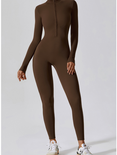 Fayenne - Shaping Yoga Fitness Jumpsuit met Lange Mouwen