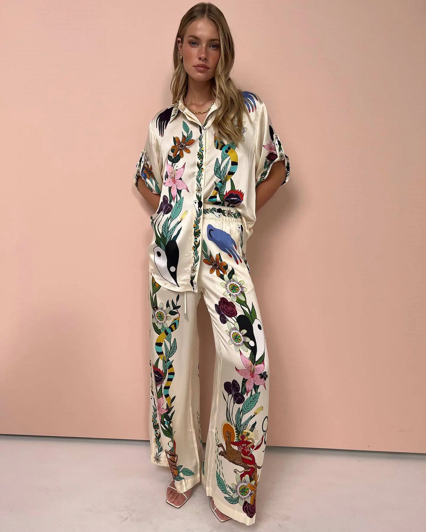 Carlota - Set broeken met bloemenprint