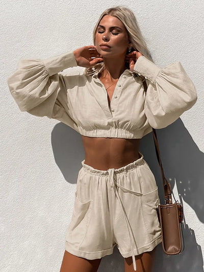 Yaiza - Minimalistische stijl, casual tweedelige set