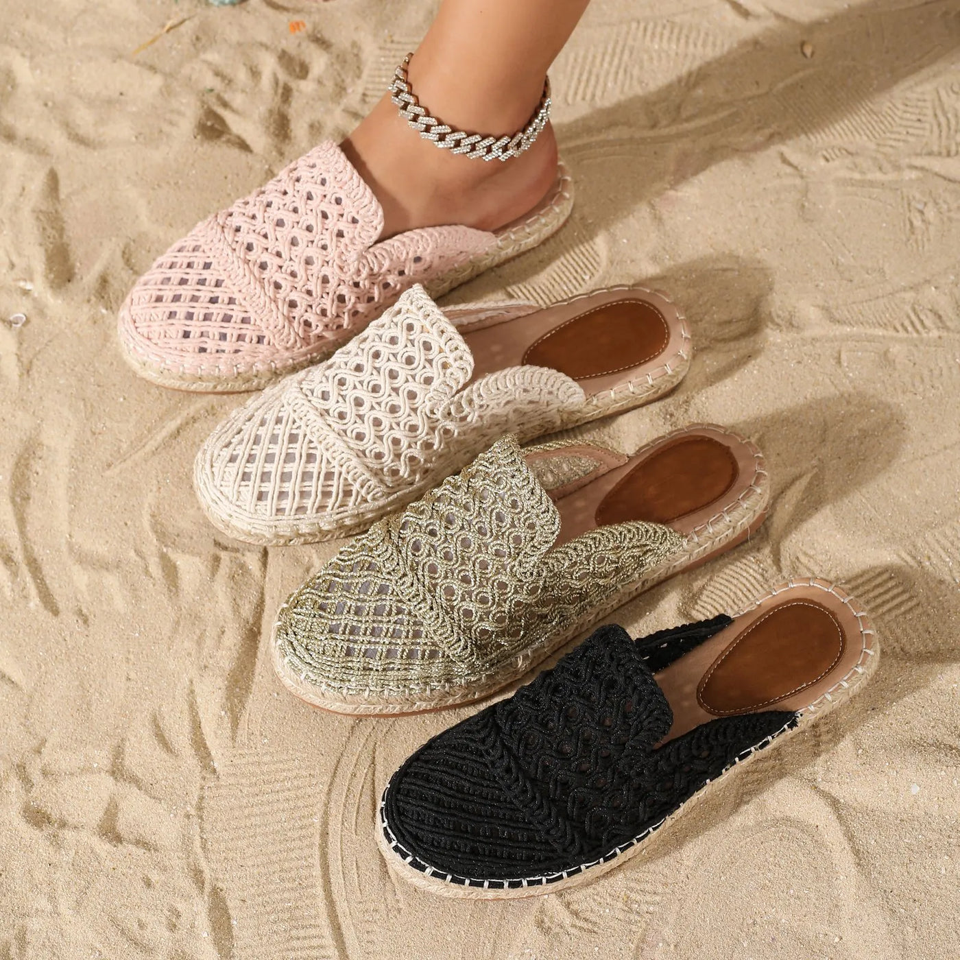 Good - Closed toe, hollow toe, round toe slippers for summer