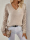 Lotte | Knitted V-neck sweater with long sleeves