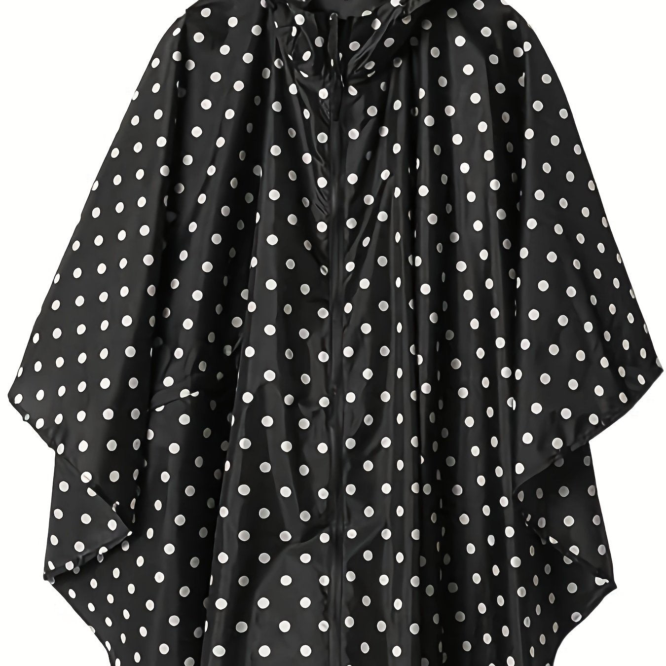 Femke | Lichtgewicht regenponcho-jack met stippenpatroon