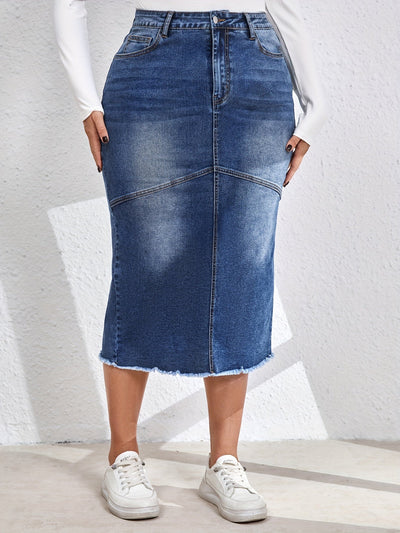 Lotte | Relaxed water-washed denim skirt
