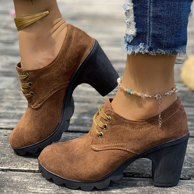 Robin | Retro chunky hak enkellaarsjes