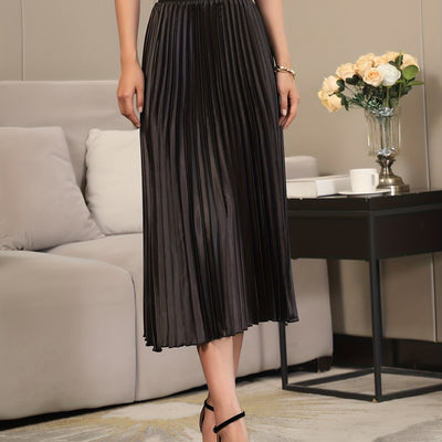 Elise | Elegant A-line pleated skirt