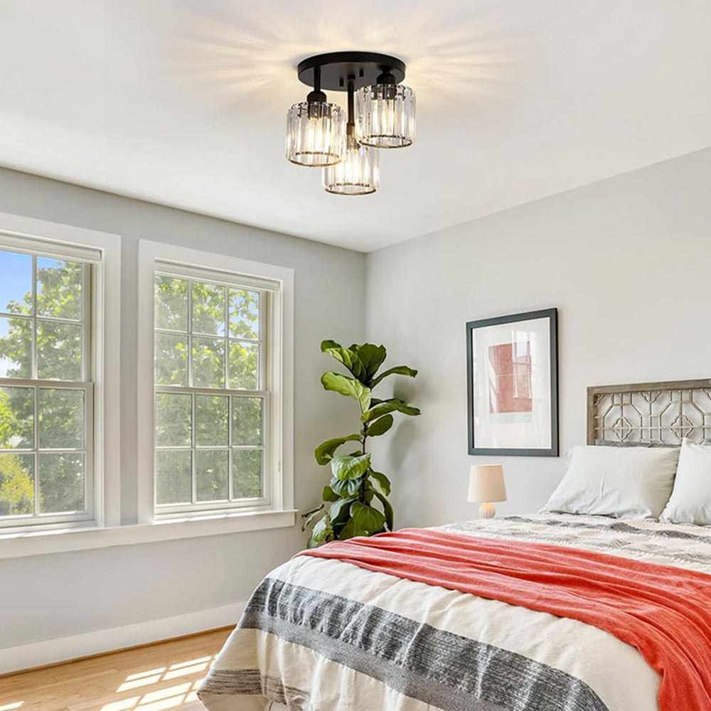 Lyvra – 3 Light E27 Glass Ceiling Lamp