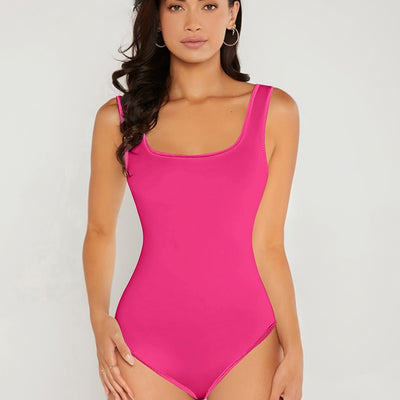 Lotte | Sleeveless body with a square neckline and a casual open back