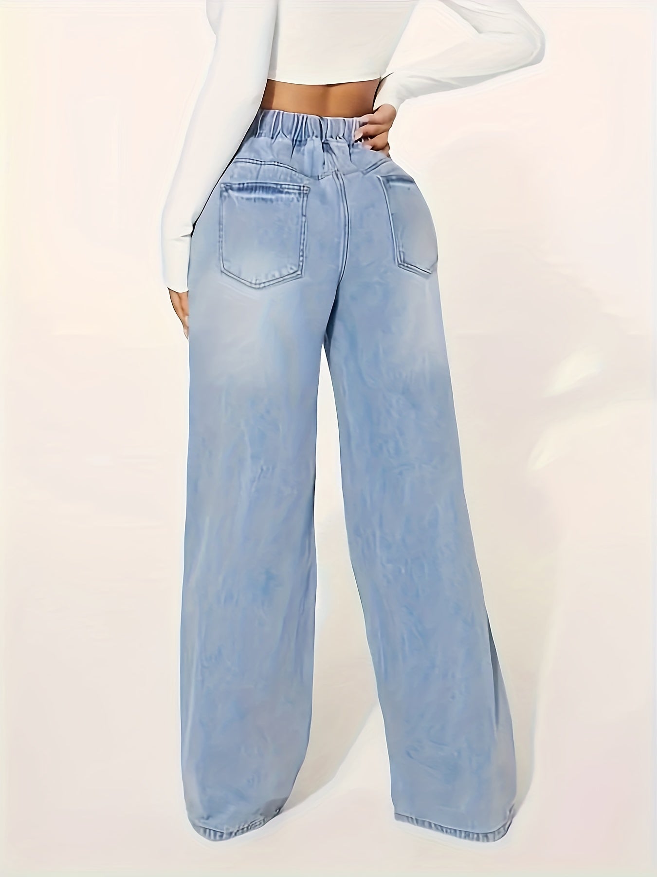 Sophie | Wijde pijpen jeans met elastische taille