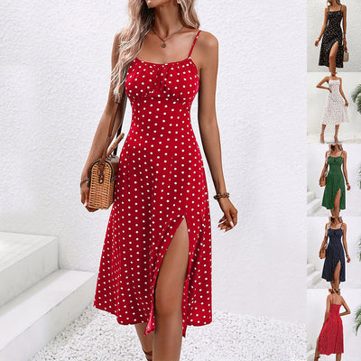 Yinthe - Lange Jurk met Polka Dot