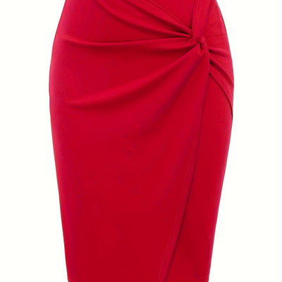 Emma | Sturdy skirt with a twisted front and wrap hem
