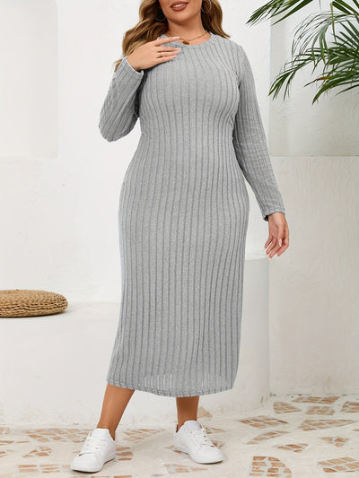 Luna | Plus-size elegante gebreide bodycon-jurk