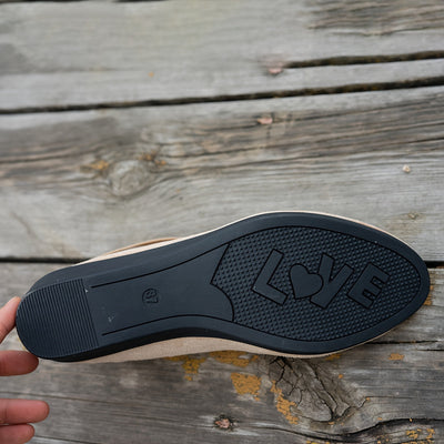 Luna | Plain women's ballet flats in breathable velvet