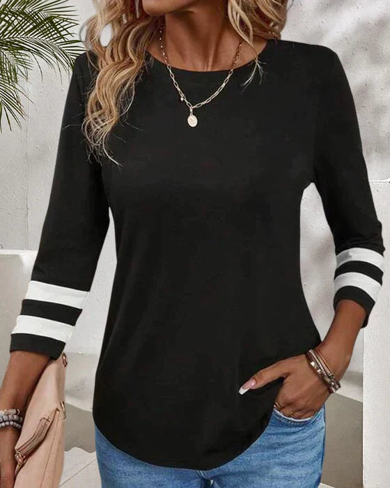 Penelope - Lange Ronde Hals Blouse voor Vrouwen