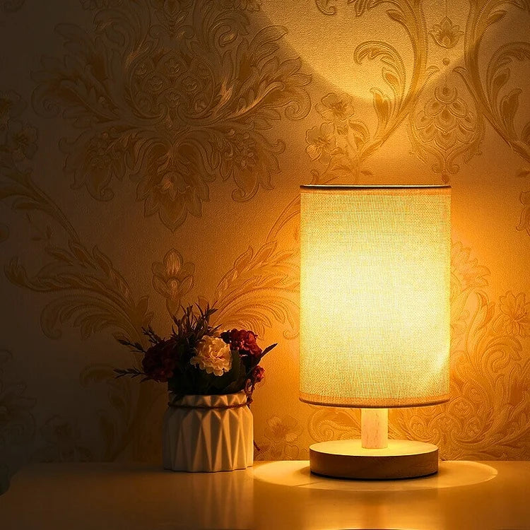 Aivaro - Organic Wood Linen Lamp Remote Control
