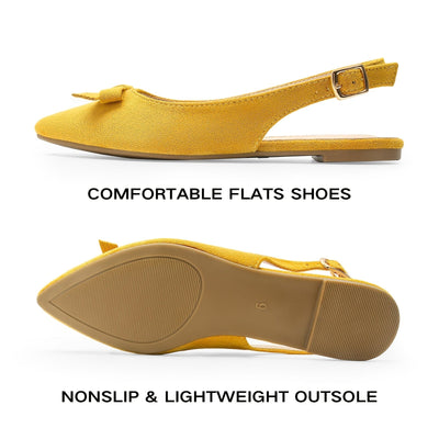 Lize | Flat slingback sandals with bow