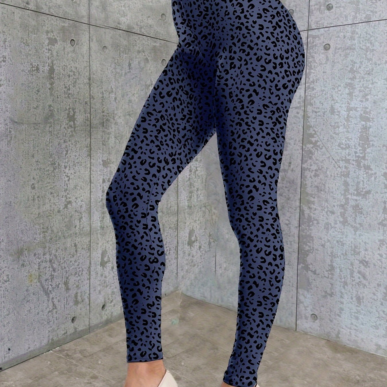 Nina | Luipaardprint skinny leggings met hoge taille