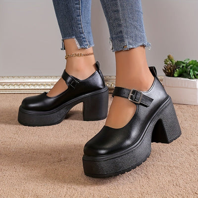 Mara | Modieuze dames pumps met hoge hak en enkelband