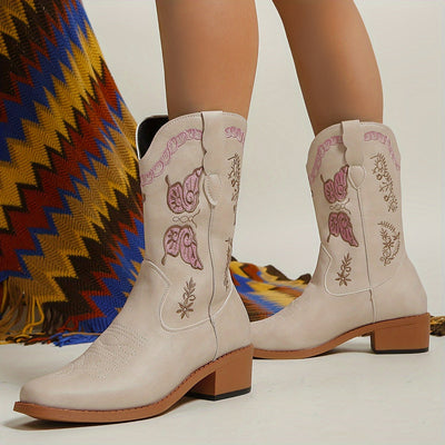 Vera | Cowboylaarzen met vlinderpatroon voor dames