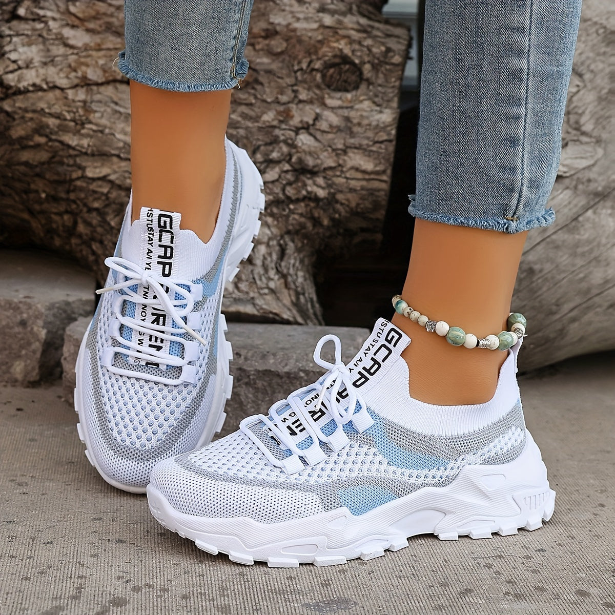 Lotte | Colorblock knitted sneakers