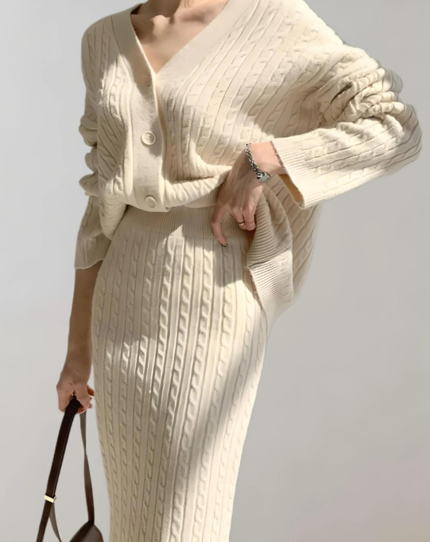 Giordana - Women's Two-Piece Set with Button Closure