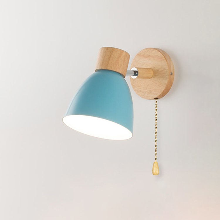 Nelvira – Minimalist Wooden Cone LED Wall Light