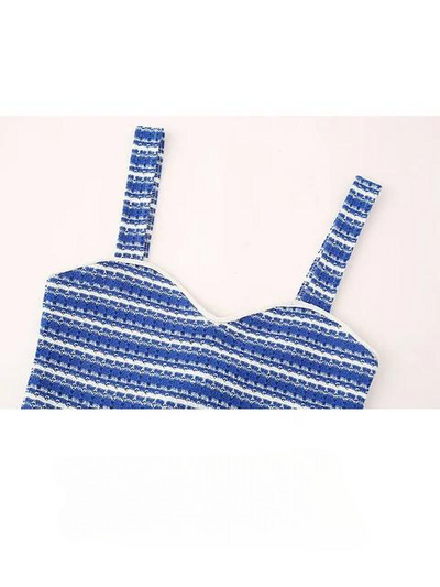 Karla - Knitted striped top and shorts 