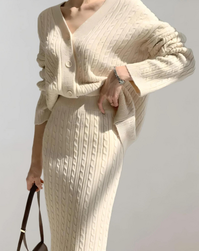 Giordana - Women's Two-Piece Set with Button Closure