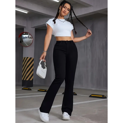 Johanna - High-waisted elastic pants