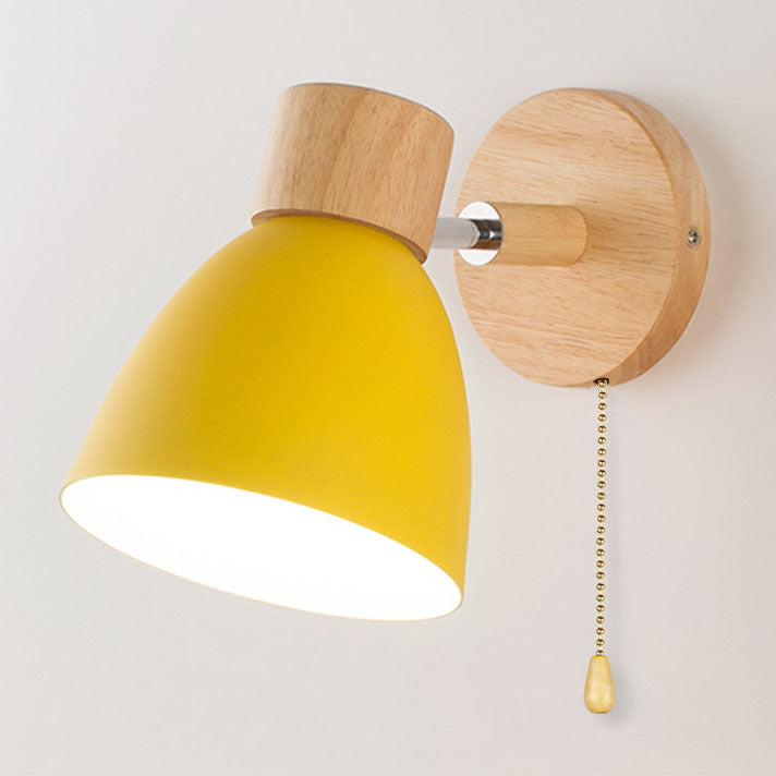 Nelvira – Minimalist Wooden Cone LED Wall Light