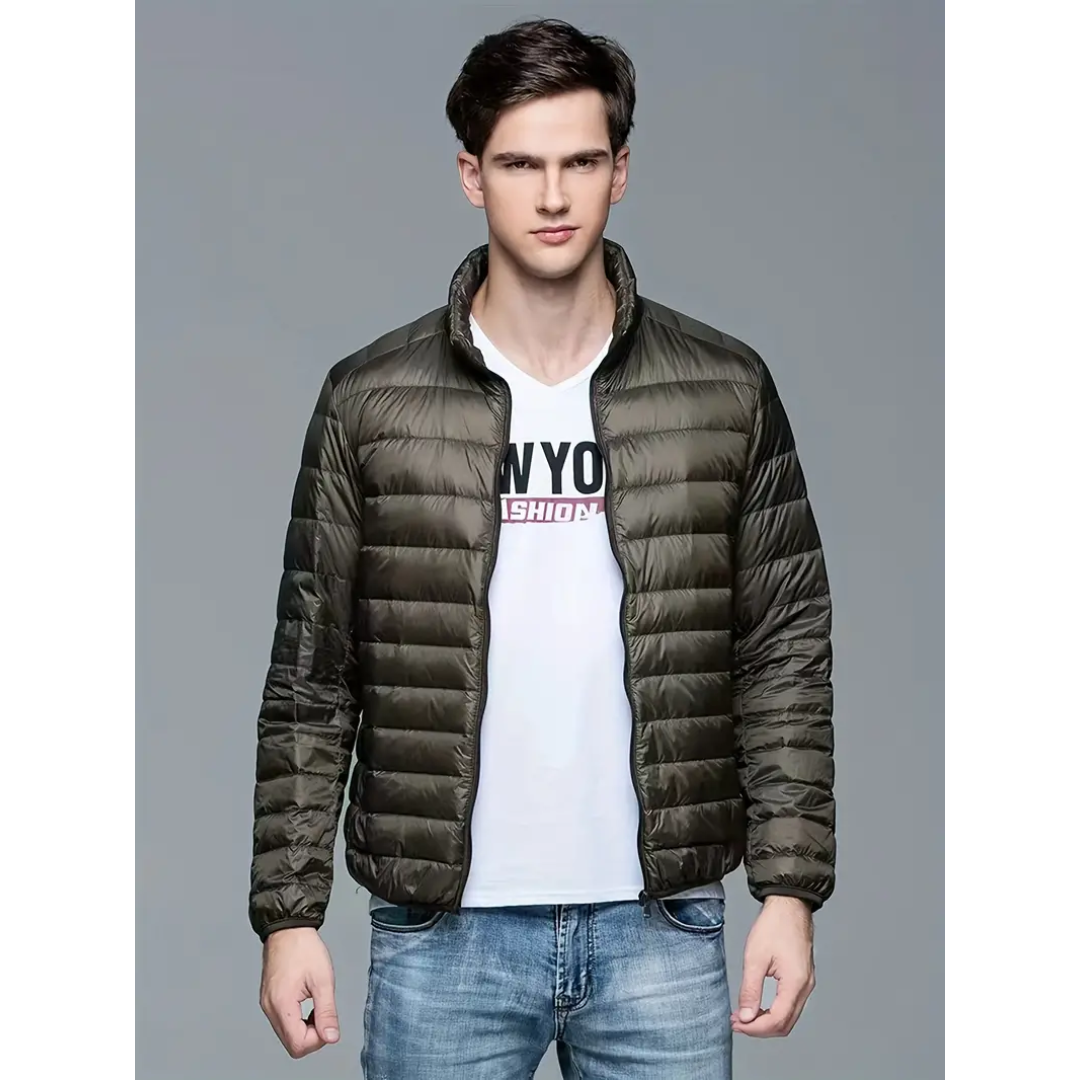 Kees - Lightweight warm jacket with zipper and stand-up collar