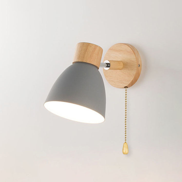 Nelvira – Minimalist Wooden Cone LED Wall Light