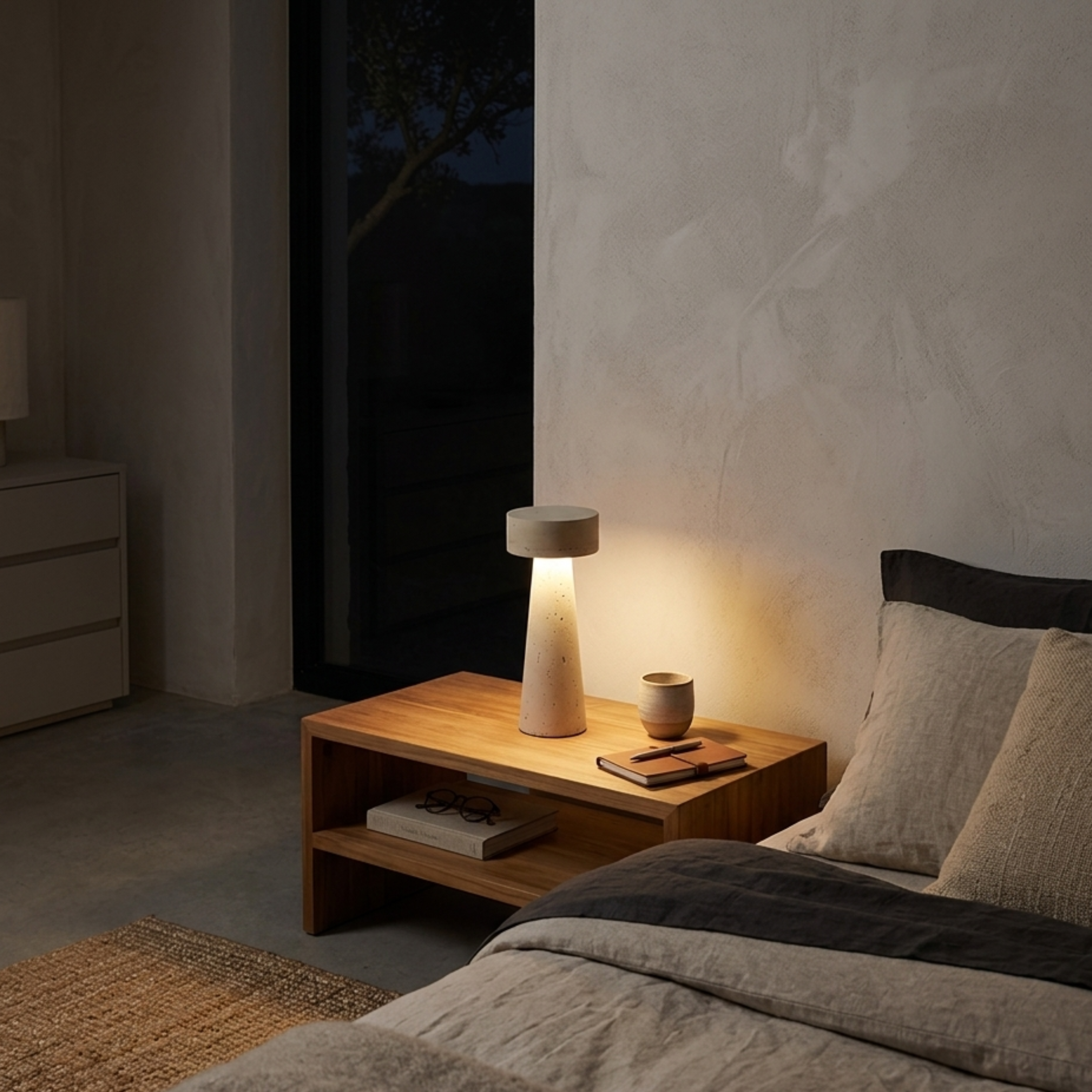 Andren – LED Travertine Table Lamp