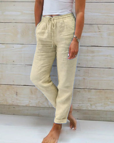 Women's linen summer trousers