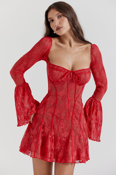 Sabrina - Vintage jurk met lange mouwen voor Vrouwen