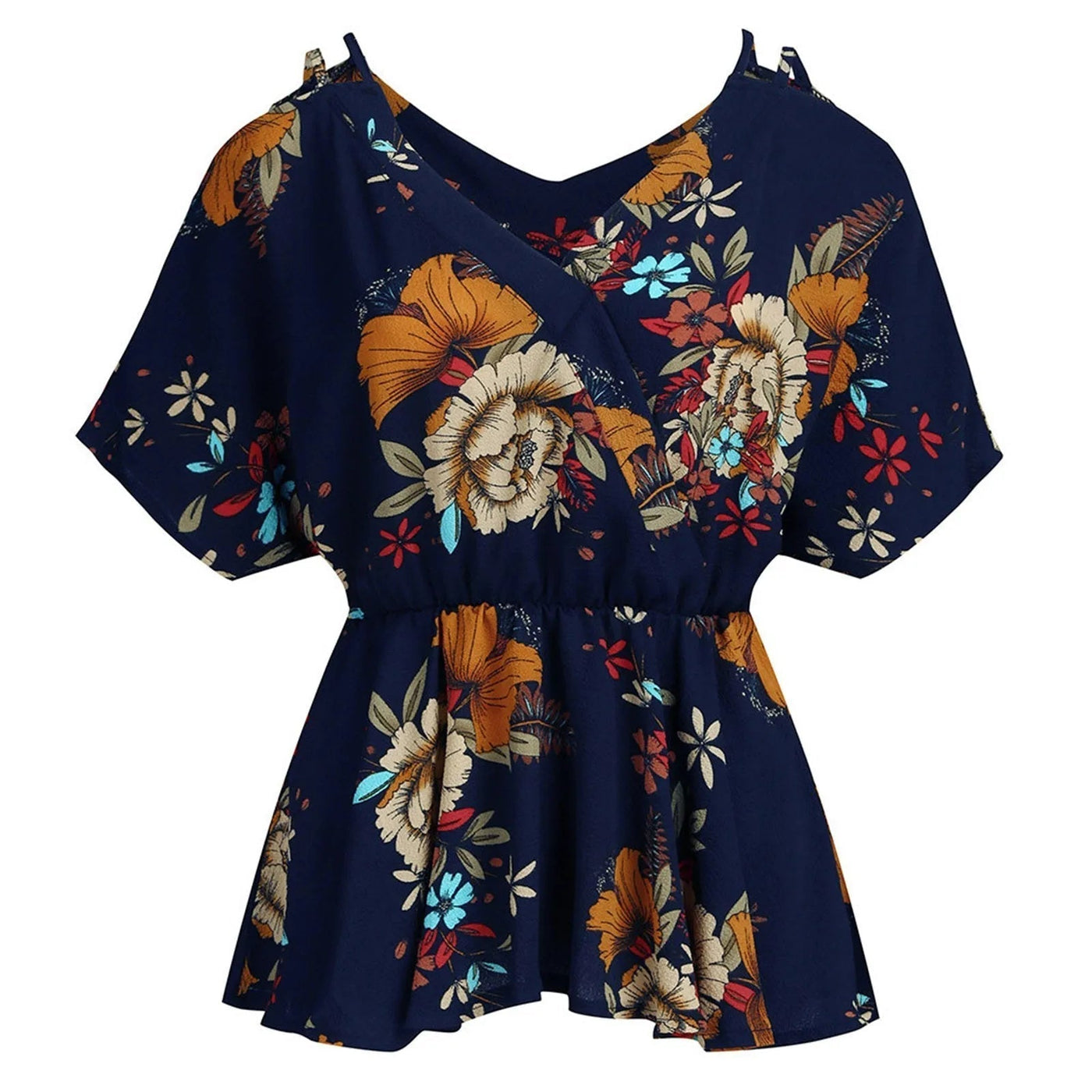 Liyana - Floral Peplum Top