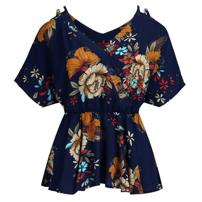 Liyana - Floral Peplum Top