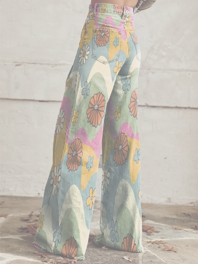 Dahlian - Elegante Flared Broek voor Vrouwen