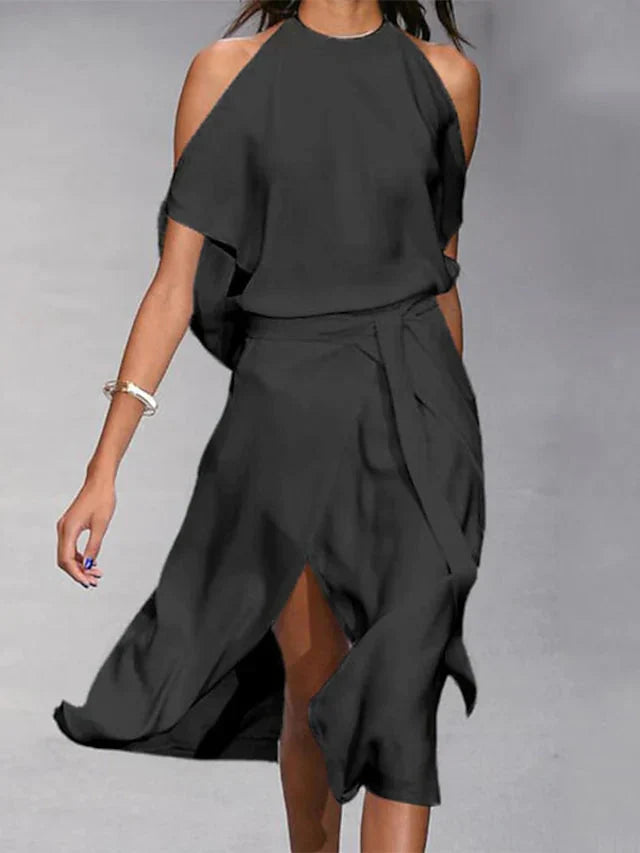 Elegante Cocktailjurk met Open Schouders