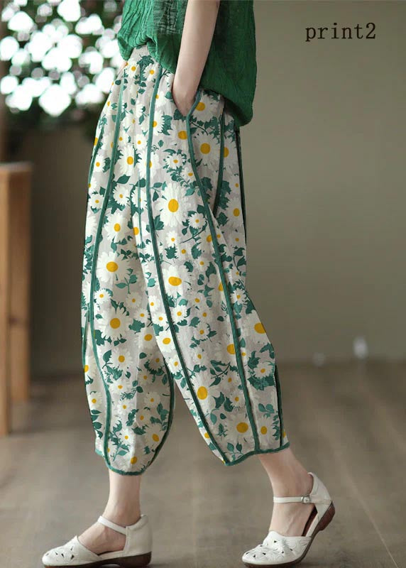 Fianna - Floral Print Baggy Pants